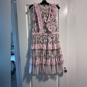 Needle & Thread Pink Floral Embroidered Dress